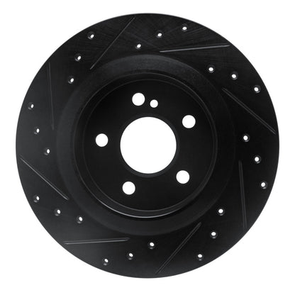 R1 Concepts R1 12-20 Mercedes-Benz SLC300 Rear Right Drilled & Slotted Black Brake Rotor