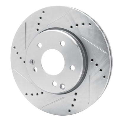 R1 Concepts R1 96-15 Mercedes-Benz C240 Front Left Drilled & Slotted Silver Brake Rotor