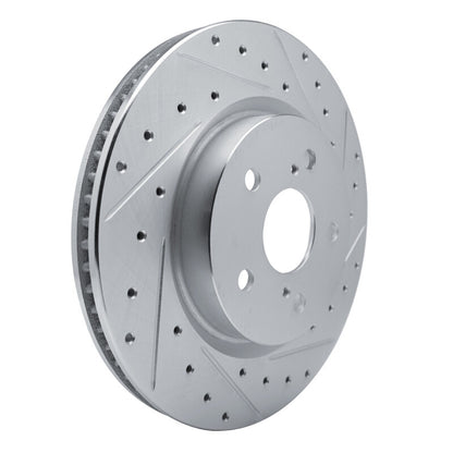 R1 Concepts R1 18-25 Lexus UX250h Front Right Drilled & Slotted Silver Brake Rotor
