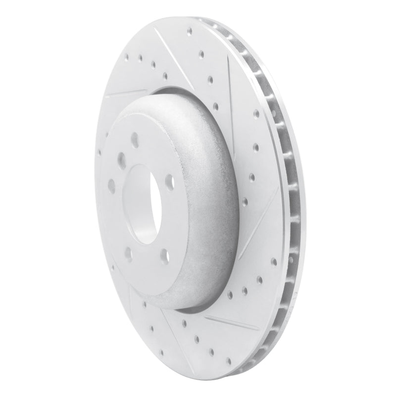 R1 Concepts R1 04-10 BMW 650I Coupe Rear Right Drilled & Slotted Silver Brake Rotor