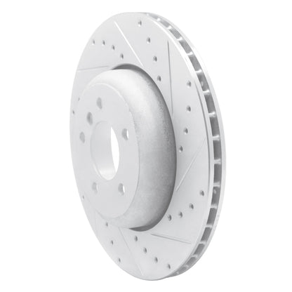 R1 Concepts R1 04-10 BMW 650I Coupe Rear Right Drilled & Slotted Silver Brake Rotor