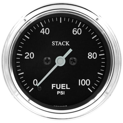 Autometer Stack 52mm 0-100 PSI 1/8in NPTF Male Pro Stepper Motor Fuel Pressure Gauge - Classic
