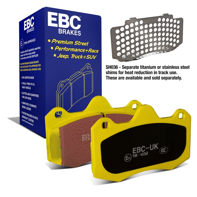 EBC 11+ Mclaren MP4-12C 3.8 Twin Turbo Yellowstuff Rear Brake Pads