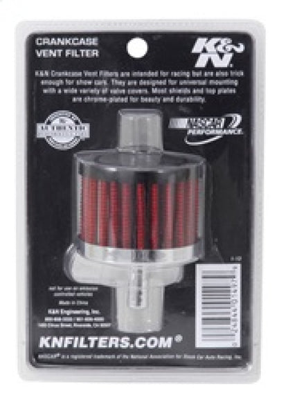 K&N Engineering K&N Steel Base Crankcase Vent Filter 0.375in Vent OD x 2in OD x 1.5in Height