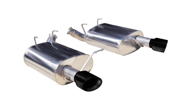 CORSA Performance Corsa 2011-2014 Ford Mustang 3.7L V6 Black Sport Axle-Back Dual Rear Exhaust