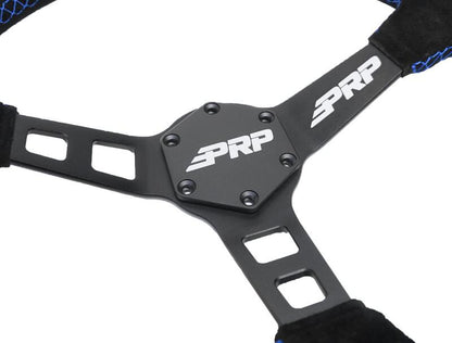 PRP Seats PRP Deep Dish Suede Steering Wheel - Blue