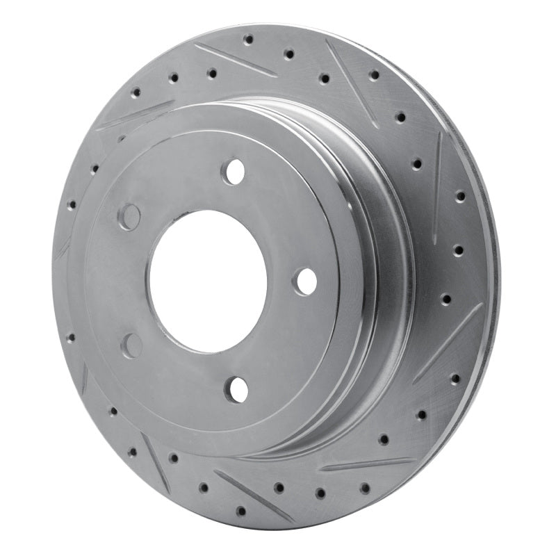R1 Concepts R1 04-06 Ford E-150 Rear Right Drilled & Slotted Silver Brake Rotor