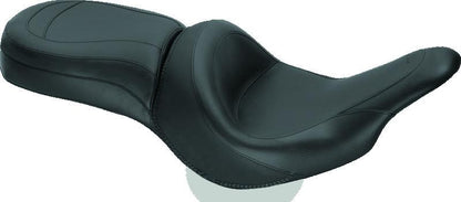 Mustang Motorcycle Mustang 00-15 Harley Softail Std Rear Tire Wide Touring Solo Seat w/Driver Backrest w/Studs - Black