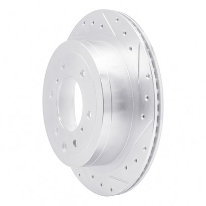 R1 Concepts R1 08-14 Mitsubishi Montero Limited (Mexico) Rear Right Drilled & Slotted Silver Brake Rotor
