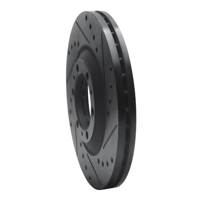 R1 Concepts R1 92-02 Acura SLX Front Right Drilled & Slotted Black Brake Rotor
