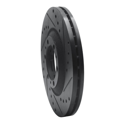 R1 Concepts R1 92-02 Acura SLX Front Right Drilled & Slotted Black Brake Rotor