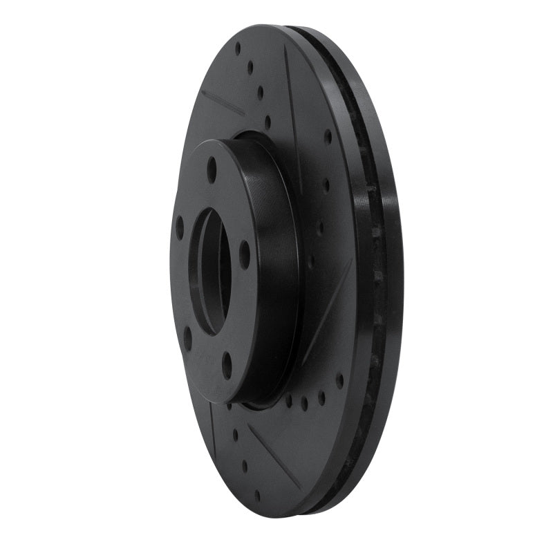 R1 Concepts R1 04-13 Mazda 3 Front Right Drilled & Slotted Black Brake Rotor