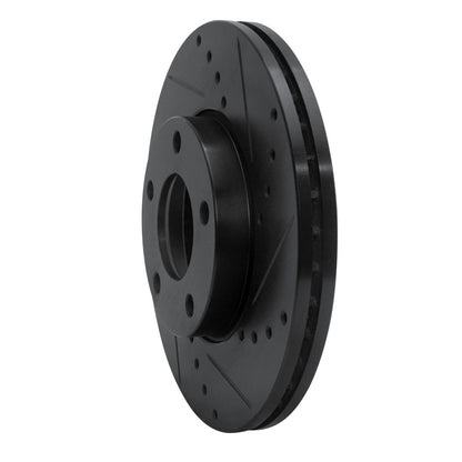 R1 Concepts R1 04-13 Mazda 3 Front Right Drilled & Slotted Black Brake Rotor