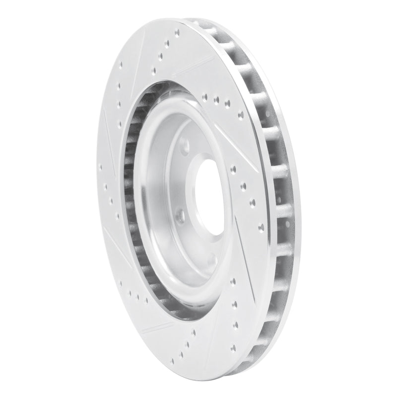 R1 Concepts R1 05-13 Cadillac XLR Front Right Drilled & Slotted Silver Brake Rotor