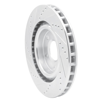 R1 Concepts R1 05-13 Cadillac XLR Front Right Drilled & Slotted Silver Brake Rotor