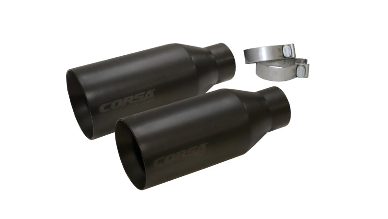 CORSA Performance Corsa 2017-2020 Ford F-150 Raptor 3in Inlet / 5in Outlet Black Cerakote Tip Kit (For Corsa Exh Only)