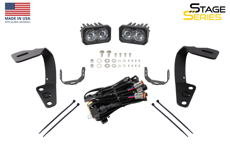 Diode Dynamics 10-21 Toyota 4Runner SS3 LED Ditch Light Kit - Pro White Combo