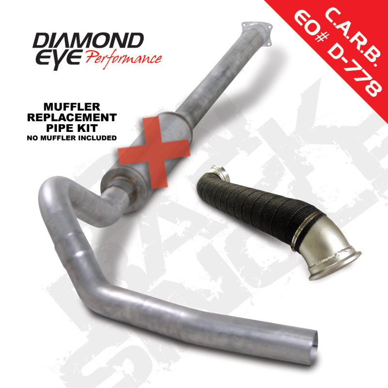 Diamond Eye Performance Diamond Eye KIT 4in Catback MRP Single w/ TDP AL 04-05 Chevy/GMC 6.6L Duramax 2500/3500