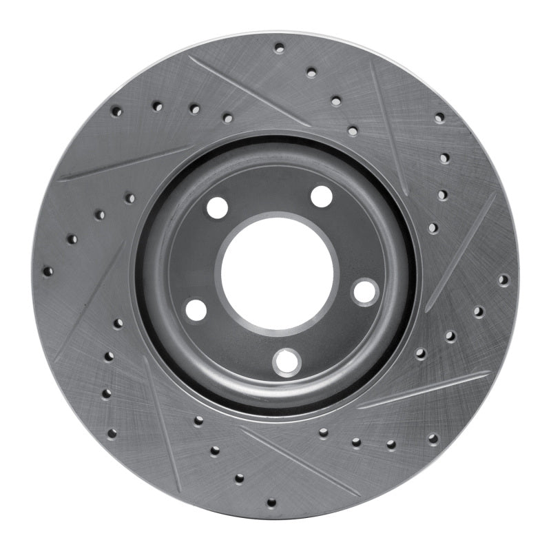 R1 Concepts R1 04-15 Mazda 3 Front Left Drilled & Slotted Silver Brake Rotor