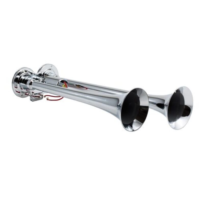 Kleinn Air Horns Kleinn Chrome Dual Horn/ 15In/12.25In - Chrome-Plated Zinc Alloy
