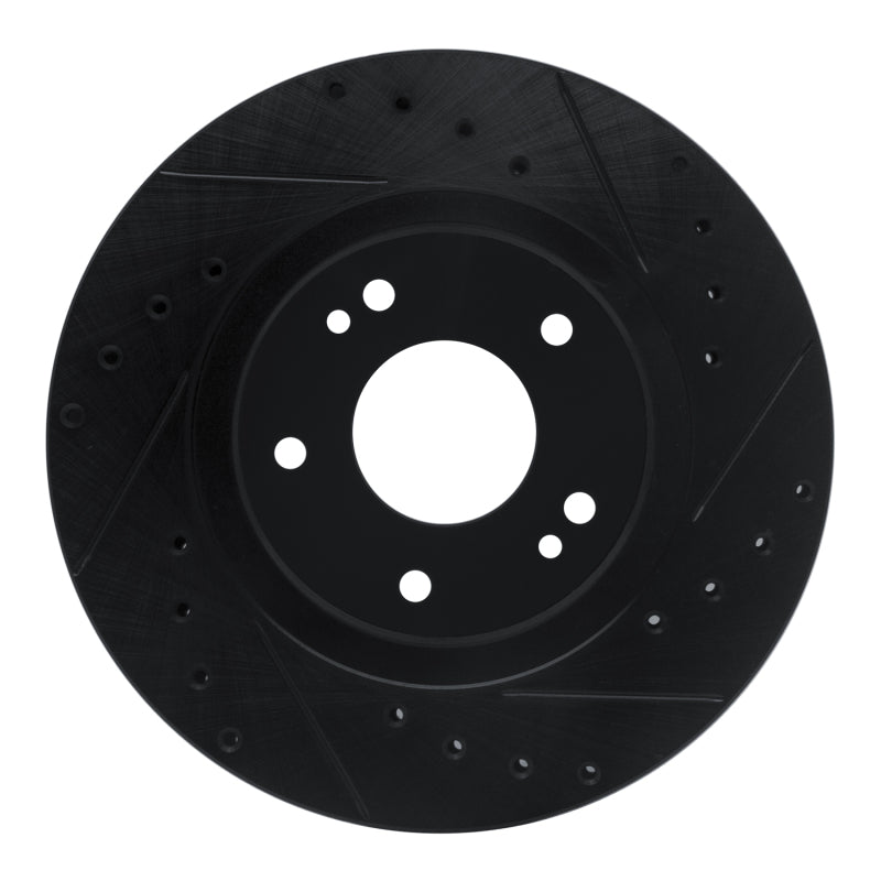 R1 Concepts R1 91-93 Dodge STEALTH Front Right Drilled & Slotted Black Brake Rotor