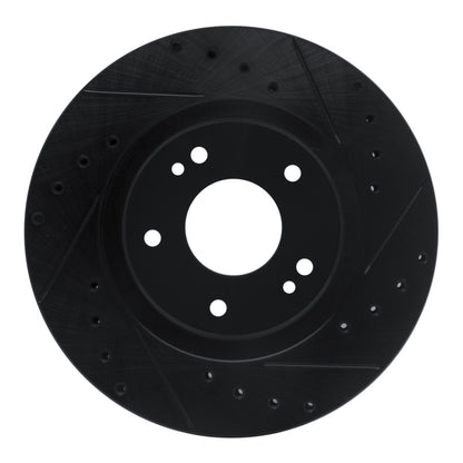 R1 Concepts R1 91-93 Dodge STEALTH Front Right Drilled & Slotted Black Brake Rotor