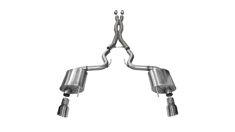CORSA Performance Corsa 2015-2017 Ford Mustang GT 5.0 3in Cat Back Exhaust Polish Dual Tips (Sport)
