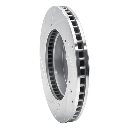 R1 Concepts R1 16-22 Toyota Prius Front Right Drilled & Slotted Silver Brake Rotor