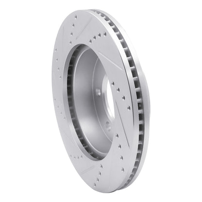 R1 Concepts R1 06-10 Hummer H3T Front Right Drilled & Slotted Silver Brake Rotor