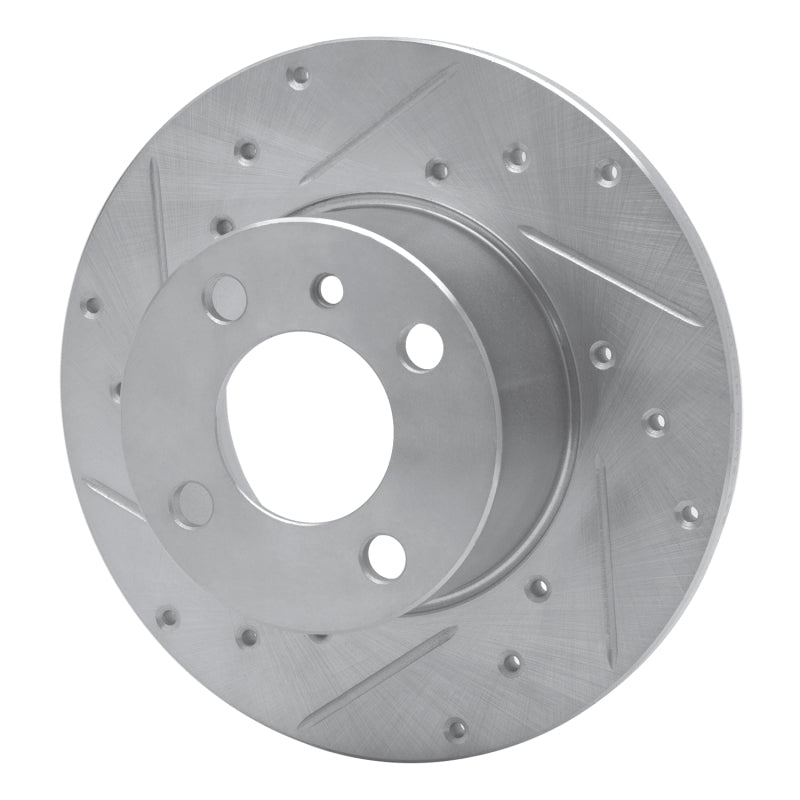 R1 Concepts R1 77-83 BMW 320I (USA/Canada) Front Left Drilled & Slotted Silver Brake Rotor