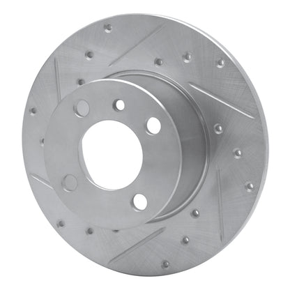 R1 Concepts R1 77-83 BMW 320I (USA/Canada) Front Left Drilled & Slotted Silver Brake Rotor