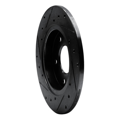 R1 Concepts R1 88-92 Dodge Monaco Rear Right Drilled & Slotted Black Brake Rotor