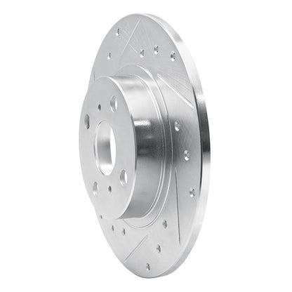 R1 Concepts R1 87-89 Toyota MR2 Rear Left Drilled & Slotted Silver Brake Rotor