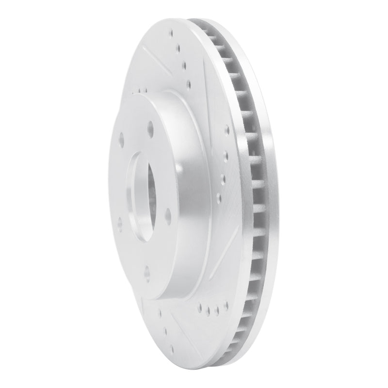 R1 Concepts R1 1997-2005 Chevrolet S10 Front Right Drilled & Slotted Silver Brake Rotor