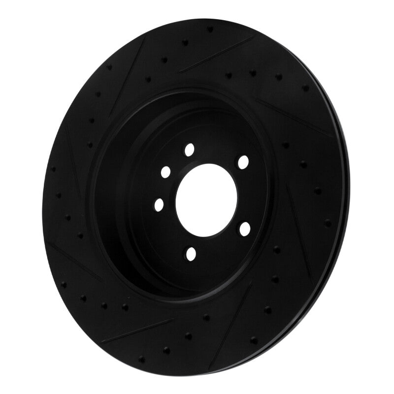 R1 Concepts R1 10-13 Land Rover Range Rover Sport Rear Right Drilled & Slotted Black Brake Rotor