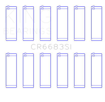 King Engine Bearings Chevrolet 262 (Od+.002in) (Size +0.25mm) Connecting Rod Bearing Set