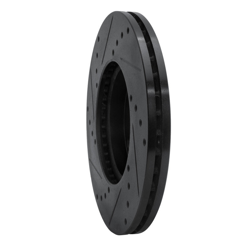 R1 Concepts R1 04-13 Mazda 3 Front Right Drilled & Slotted Black Brake Rotor