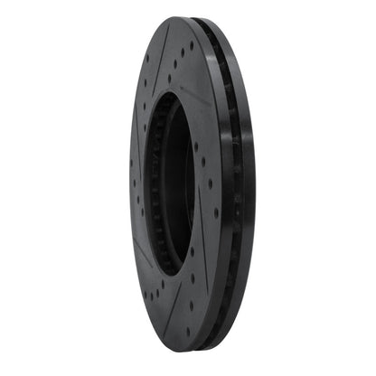 R1 Concepts R1 04-13 Mazda 3 Front Right Drilled & Slotted Black Brake Rotor