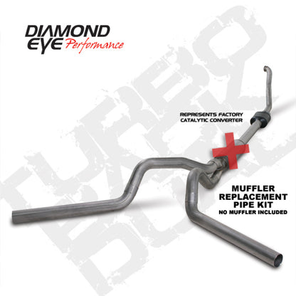 Diamond Eye Performance Diamond Eye KIT 4in TB MFLR RPLCMENT PIPE DUAL SS 94-97 5 7 3L F250/F350 PWRSTROKE NFS W CARB STDS