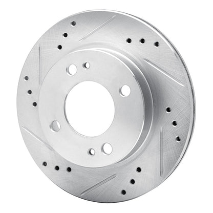 R1 Concepts R1 14-15 Mitsubishi Mirage Front Left Drilled & Slotted Silver Brake Rotor