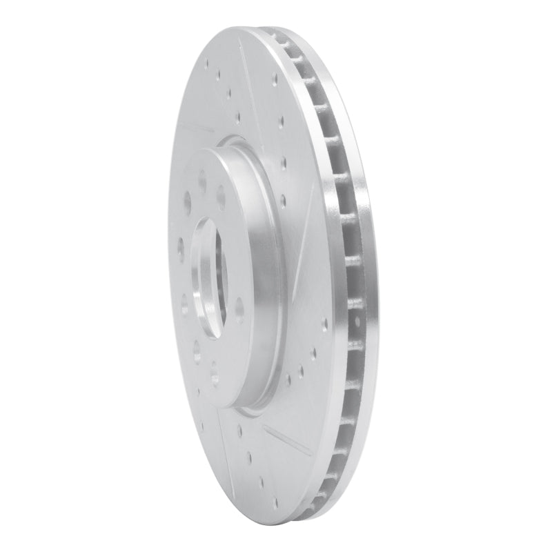 R1 Concepts R1 03-11 Cadillac BLS (Mexico) Front Right Drilled & Slotted Silver Brake Rotor