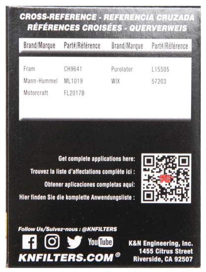 K&N Engineering K&N 07-09 Mazdaspeed3 Performance Gold Oil Filter (OEM style cartridge filter)