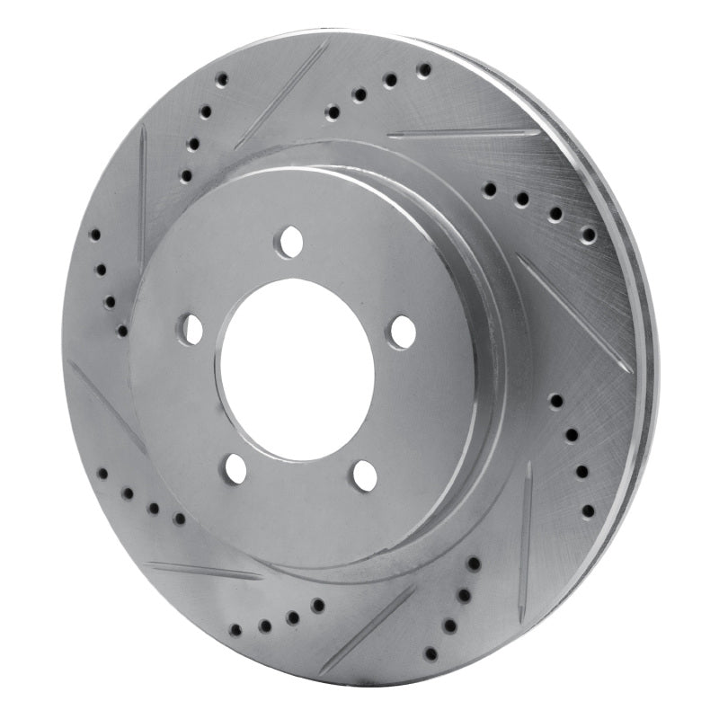 R1 Concepts R1 02-05 Ford Explorer Front Left Drilled & Slotted Silver Brake Rotor