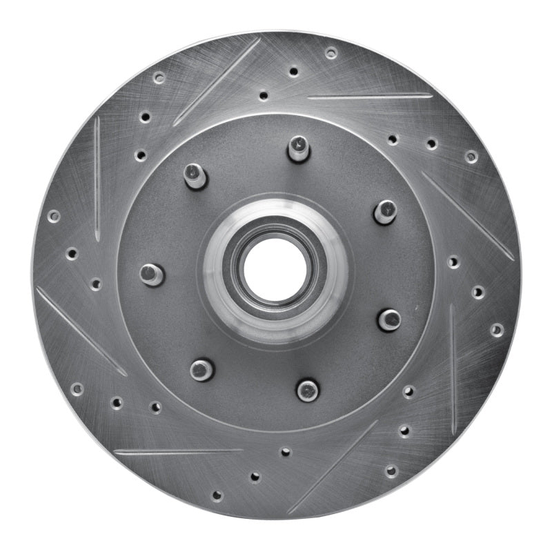 R1 Concepts R1 97-02 Ford F-150 RWD Front Left Drilled & Slotted Silver Brake Rotor
