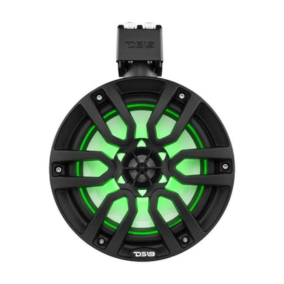DS18 Marine And Powersports Towers 8in 125 Watts RMS RGB LED Lights Red