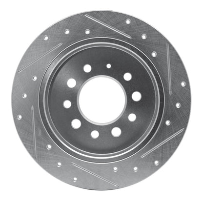 R1 Concepts R1 07-08 Hyundai TIBURON Rear Left Drilled & Slotted Silver Brake Rotor