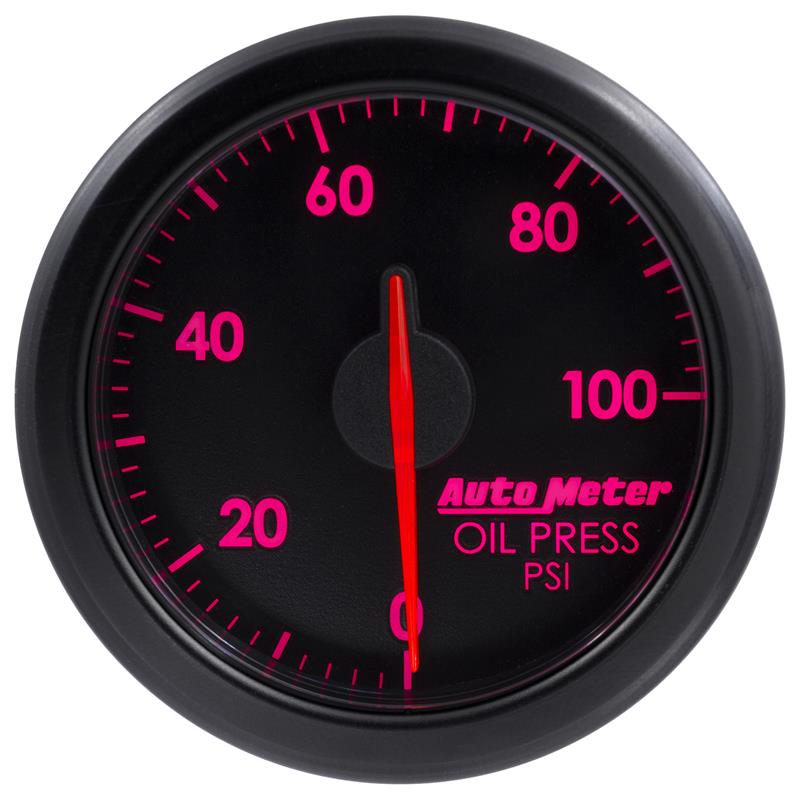 Autometer Airdrive 2-1/6in Oil Pressure Gauge 0-100 PSI - Black