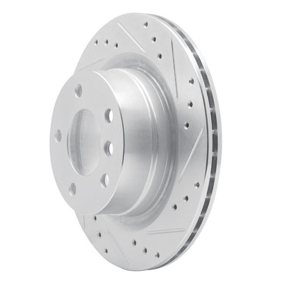 R1 Concepts R1 08-13 BMW 128I Rear Right Drilled & Slotted Silver Brake Rotor