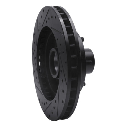 R1 Concepts R1 69-96 Buick Estate Wagon Front Right Drilled & Slotted Black Brake Rotor