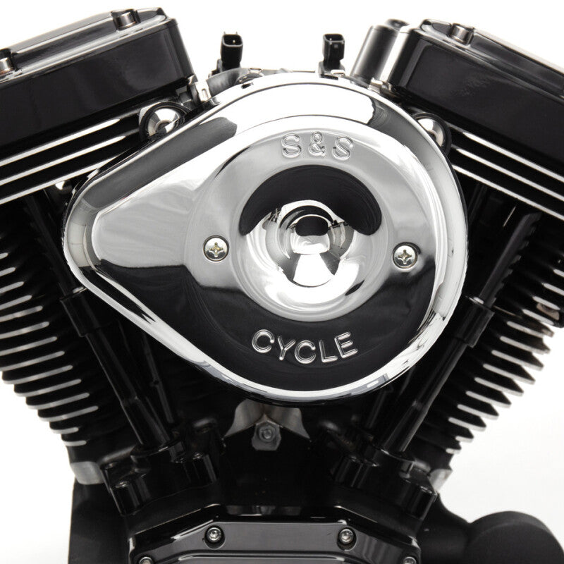 S&S Cycle 1999+ BT w/ Super E/G Carb Stealth Air Cleaner Kit w/ Chrome S&S Teardrop